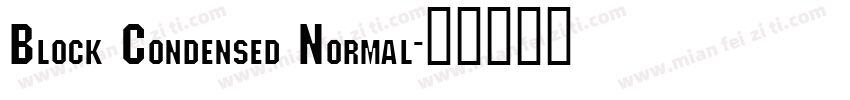 Block Condensed Normal字体转换